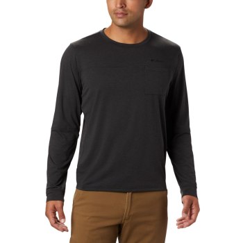 Columbia Outdoor Elements Long Sleeve, Sudaderas Negros Para Hombre | 706184-ANW